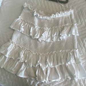 Beautiful princess Polly white bandage ruffle skirt
